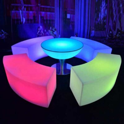 Luxury Fashionable Bar Bench Seating LED Night Club Glow Party Sofa