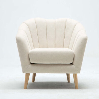 Hotel Luxury Lounge Sofa Wooden Frame Single Seater Armchair