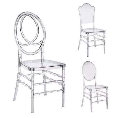 Rental Wedding Banquet Chair Stacking Plastic Transparent Clear Phoenix Chair