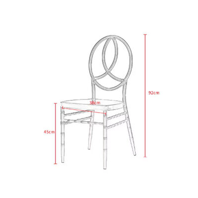 Hotel Furniture High Quality Metal Gold Dining Stacking Phoenix Chairs For Event
