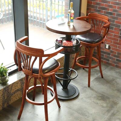 Tall Wooden Breakfast Bar Table 1200 X 600mm 60cm European Style