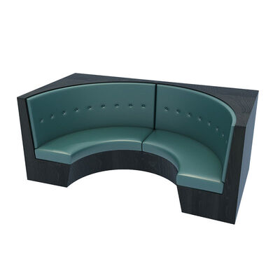 Custom Commercial Booth Seating For Restaurant Contour Arc Shaped 120x60x150cm