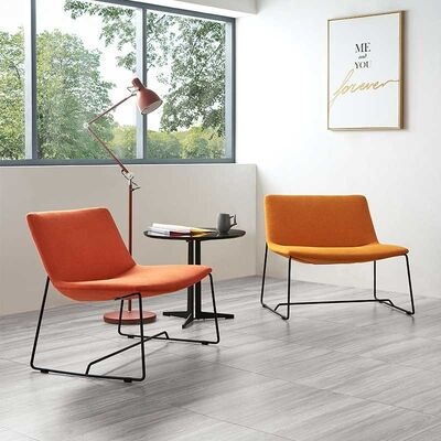 Modern Comfortable Single Seater Sofa Without Arms Armless Pink Accent Hotel