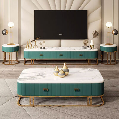 Home Living Room Furniture Luxury Coffee Tables Marble Center Table 1400X800X440mm