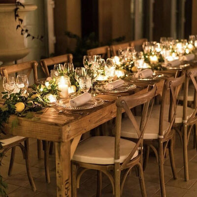 Recycled Elm Wood Banquet Tables Farmhouse Folding Event Table Vintage Colour