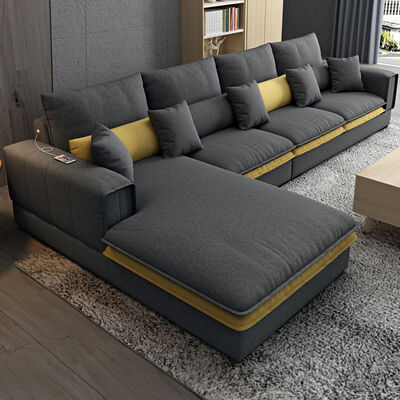 Guter Preis Stoff-Ecken-Gewebe Luxus- Haupt- Wohnzimmer-Schnitt-Sofa Sets 180*318*90CM Online
