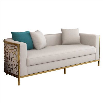 Guter Preis Luxusgoldedelstahl Lovest-Sofas Sectionals-Verein Sofa Set Furniture Online