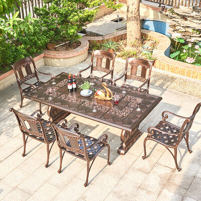 Guter Preis Outdoor Cast Aluminum Table and Chair Furniture Courtyard Balcony Garden Sets Customized Online
