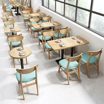 Guter Preis Modern Restaurant Dining Table and Chairs Sets Solid Wood Coffee Crisps Chair Many Options Online