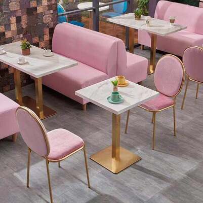 Guter Preis Nordic Western Restaurant Artificial Marble Dining Table and Chair Sofa Sets Online