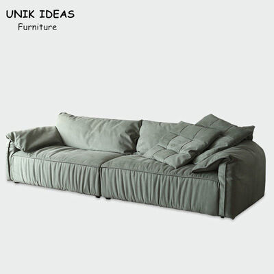 Guter Preis Gray Green Blue Living Room Schnitt-Sofa Couch Velvet Big Sofa stellte 2650mm ein Online