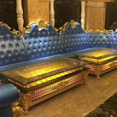 Guter Preis FRP-Rahmen-lederne Club-Sofa Lounge Bar Classic Corner-Disco-langes Stand-Sofa Online