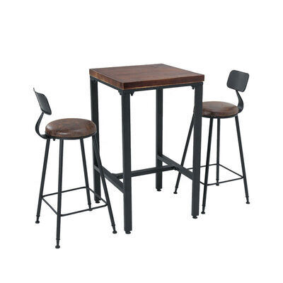 Guter Preis Einzigartiger hölzerner hoher Speisetisch-Satz des Bistro-Bartisch-Café-Quadrat-60x60 Online