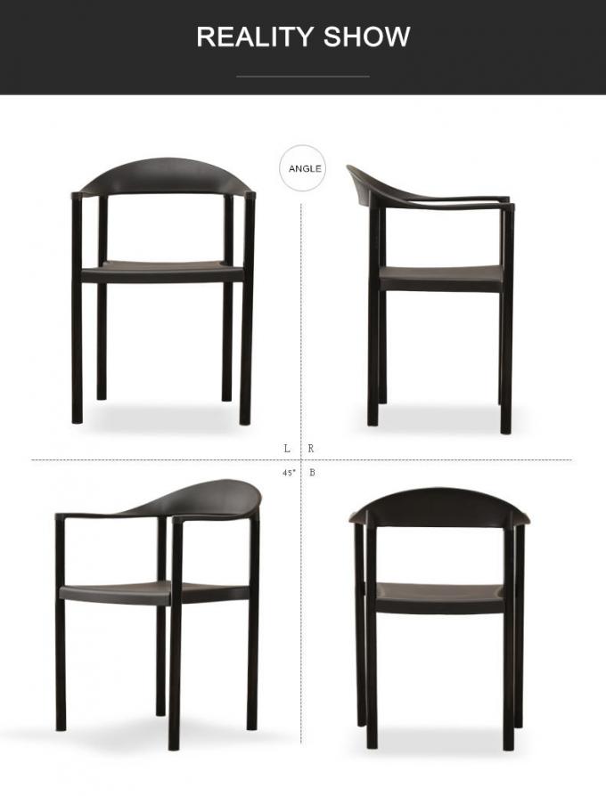 Heißer Verkaufs-Freizeit-Stuhl mit dem Armlehnen-Metallbein pp., das Plastikstuhl Sessel Polypropy speist