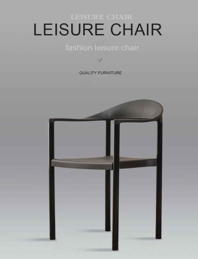 Heißer Verkaufs-Freizeit-Stuhl mit dem Armlehnen-Metallbein pp., das Plastikstuhl Sessel Polypropy speist